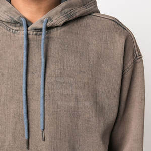 Sudaderas con capucha lavadas con ácido informales de fabricación paquistaní con logotipo personalizado patrón sólido con capucha de invierno - Product Image 5