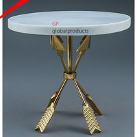 Support à gâteau plaqué or, avec feuilles métalliques, base en marbre, pour la décoration, 50 pièces