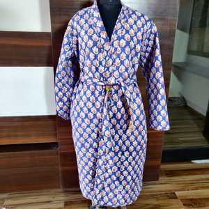 Albornoz con estampado Vintage para niñas, Kimono de algodón puro con estampado a mano, Kimono Kantha con estampado Floral - Product Image 3