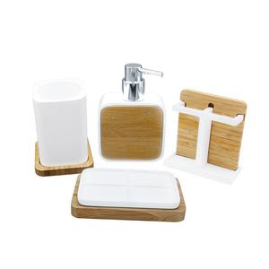 Ensemble d'accessoires de salle de bain en bois noir pour les maisons modernes avec une utilisation élégante et durable adaptée à la décoration et aux cadeaux de salle de bain - Product Image 5
