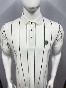 Getzo เสื้อยืดโปโลสำหรับผู้ชาย, ผ้าฝ้าย100% ลำลองปักโลโก้ - Product Image 3