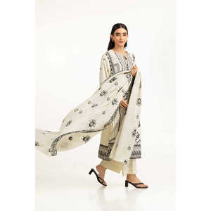 IUSTKSD-1232 Traje Casual de Verano de 3 Piezas con Bordado Khaddar - Product Image 4