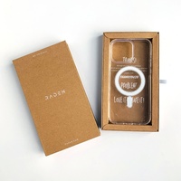 Emballage de tiroir de coque de téléphone en papier kraft avec logo personnalisé écologique pour iPhone 17 avec bacs en papier