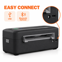 Printer Label Thermal E48 Mini 4x6 203DPI USB Opsional Bluetooth Pembuat Label Barcode untuk Usaha Kecil