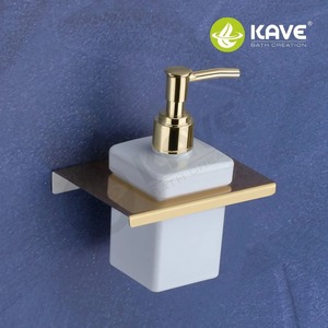 เครื่องจ่ายสบู่เหลว PVD สแตนเลสสตีลสีทองขวดปั๊มเติมได้เคาน์เตอร์ครัวห้องน้ำโลชั่นสบู่ล้างมือ - Product Image 6