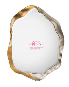 Espejo de pared de metal de lujo Espejo hecho a mano de calidad superior Forma redonda Montado en la pared Espejo de pared de metal al por mayor - Product Image 2