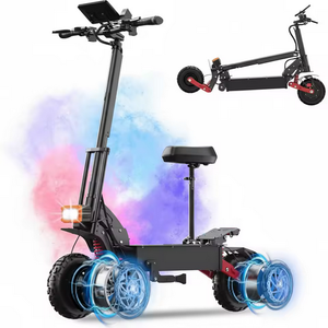 Trottinette électrique ES8 12V 70Ah avec cadre en aluminium pour adultes, moteur double 6000W, vitesse de 55 MPH, autonomie de 70 miles, système de frein à disque - Product Image 1