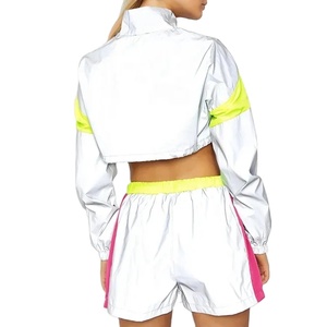 Conjuntos de Dos Piezas Ligeros de Spandex/Poliéster para Mujer, OEM ODM, Personalizados, Estilo Urbano, Chaqueta Corta Cortavientos, Ropa Deportiva 2026 - Product Image 6