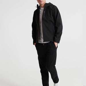 2026 fermeture éclair complète imprimé Logo hommes toile Softshell veste avec col montant couleurs personnalisées fabricant OEM sport coupe-vent - Product Image 3