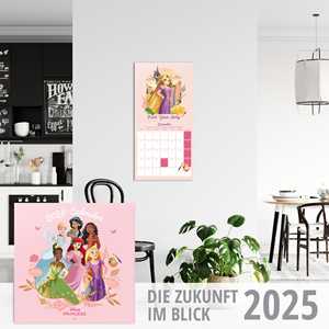 Calendario de Pared y de Mesa Disney Princess 2025, Impresión en Papel, Planificador con Reloj para Uso en Oficina - Product Image 3