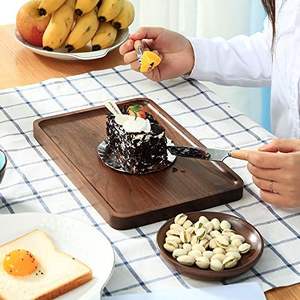 Bandeja de Madera para Servir, Plato Decorativo de Nogal Negro, Tamaño y Forma Personalizados, Diseño Tradicional de Alta Calidad para Desayuno de Boda - Product Image 5