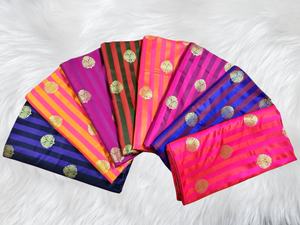 Tissu jacquard en soie brocart, motifs zari écologiques, 44 pouces de large, pour chemisier, lehenga, kurti, robe, vêtements de fête, artisanat de coussins, usage multiple - Product Image 3