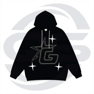 Streetwear à capuche en strass avec logo personnalisé Baggy unisexe éponge française d'hiver pour hommes usine 100% coton délavé à l'acide OEM ODM unisexe - Product Image 3