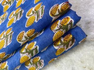 Gasa hecha a mano Floral impreso Nomex tela de algodón indio mano bloque estampado para niñas Vestidos de punto para correr con diseño Floral - Product Image 3