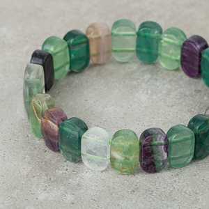 Bracciale in Fluorite Verde Naturale con Taglio Largo - Product Image 3