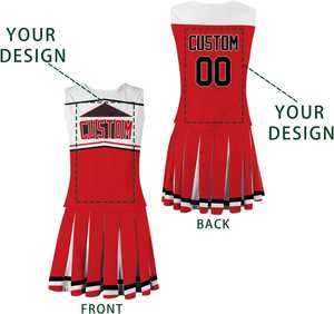 Uniformes de cheerleading de haute qualité, fabrication sur mesure, ensembles imprimés, sublimés, avec strass, confortables pour les filles, équipe sportive - Product Image 4