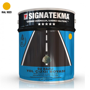 Peinture routière hydrosoluble Hydral 25 kg, jaune, produit d'avertissement routier - Product Image 1
