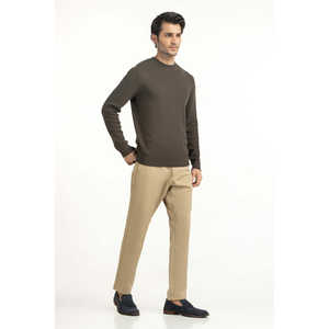 Suéter de Hombre 100% Algodón, Corte Regular, MN-SWT-WS25-046 B, Cierre de Cremallera con Estampado de Rayas para Primavera/Otoño - Product Image 4