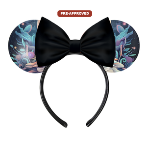 Diadema de Algas Marinas de Vinilo Negro Personalizada para Niñas, Accesorio de Moda para el Cabello que las Niñas Pueden Pintar! - Product Image 1