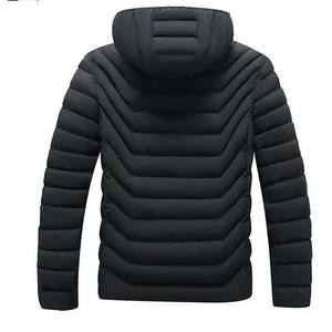Veste à capuche à manches longues de style High Street pour hommes, avec fermeture à glissière, doudoune à bulles, polyester imperméable, enduit brodé pour l'hiver - Product Image 5