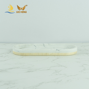 <strong>Cement</strong> Oval <strong>Tray</strong> <strong>Cement</strong> Bathroom Amenity Storage <strong>Tray</strong> for Hotel and Home - Product Image 5