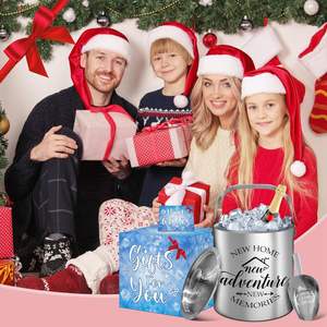 Cubo de hielo de acero inoxidable Nuevo hogar Navidad Regalos de inauguración de la casa Los Mejores Regalos de inauguración de la casa para el calentamiento de la casa - Product Image 4