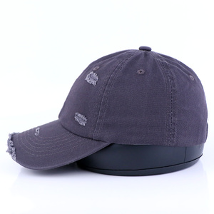 Baseball Hat Distressed Gray Vintage 5 Panel Blank Baseball Cap Hats Custom Baseball Cap Hat - Product Image 4