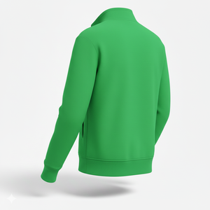 Sudadera de Invierno Personalizada con Media Cremallera y Cuello Alto, Sudadera con Capucha Térmica para Hombre de Poliéster/Algodón Ecológico - Product Image 4