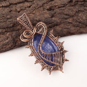 Silver Plated Copper Wire <b>Wrapped</b> Madagascar Sapphire Oval Cut Fashion Pendant Charm For <b>Bridal</b> Anniversary Gift Necklace - Product Image 4