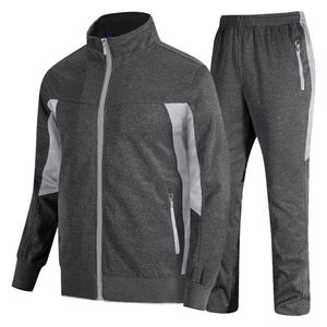 Chándal estampado 100% algodón ecológico a prueba de viento para hombre conjunto de estilo de patrón sólido - Product Image 1