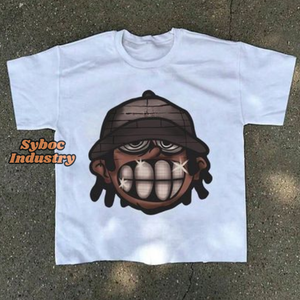 Abordable en vrac Hommes Cropped T Shirt Premium Screen Print 320 GSM Cotton Oversized Cropped T Shirts - Product Image 2