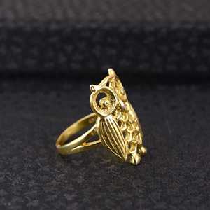 Manufacturers Hot Selling Boho Owl <b>Ring</b> Dainty Brass Jewelry Women 18K Gold Plated Animal <b>Statement</b> <b>Ring</b> for Wholesale/OEM/ODM - Product Image 2