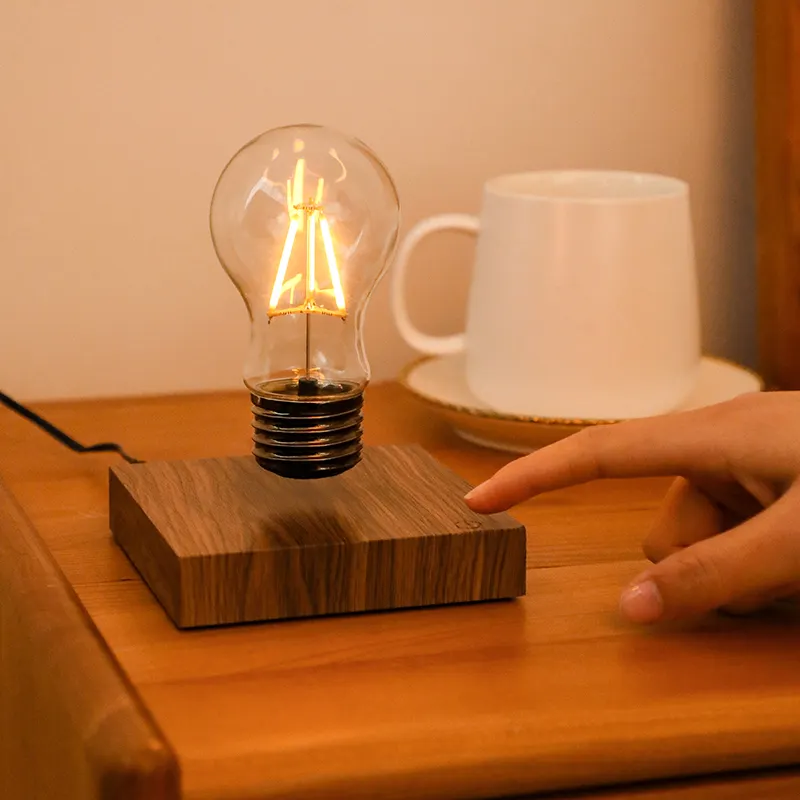 مصباح طاولة مكتبي بتصميم حديث من HCNT مصباح إضاءة LED عائم طافي مغناطيسي إضاءة منزلية لغرفة المعيشة