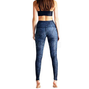 Active Fitness Yoga Leggings Control de barriga Pantalones de yoga 100% Algodón Gimnasio Ropa deportiva Leggings para mujeres - Product Image 3