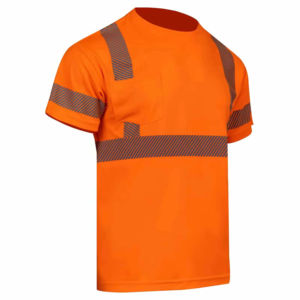 T-shirt de sécurité haute visibilité pour homme de haute qualité avec LED étanche personnalisable pour le travail dans le secteur de la construction - Product Image 1
