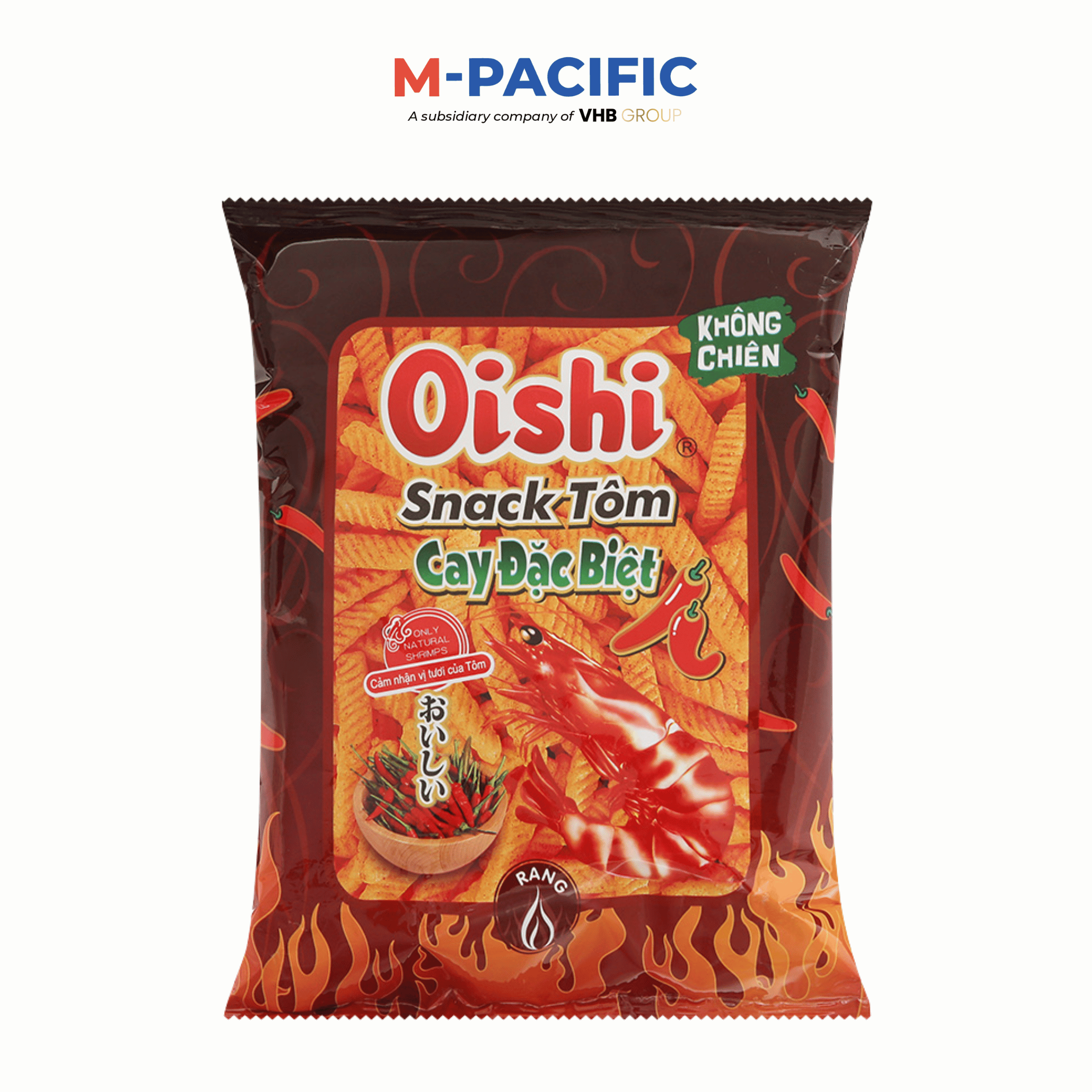 Готовые к отправке Oishii вьетнамского происхождения популярная азиатская закуска 68 г пряного зеленого соуса чили креветки