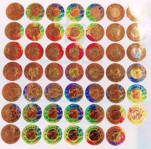 Etiquetas Adhesivas de Papel Holográfico Personalizadas de Color Dorado para Embalaje - Product Image 1