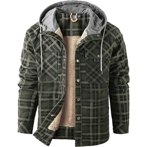 Chaqueta de Franela a Cuadros con Estampado de Tartán para Hombre, Chaqueta Informal de Invierno, Pedidos al por Mayor - Product Image 3