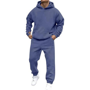Tenue de sport en coton pur pour homme, jogging d'entraînement personnalisé avec design unique et logo, survêtement à motif solide - Product Image 5