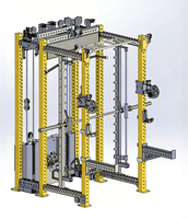 Equipo de Gimnasio Comercial de Fábrica, Entrenamiento Integral, Power Rack, Máquina Smith, Rack de Sentadillas, Máquina Smith Multifuncional