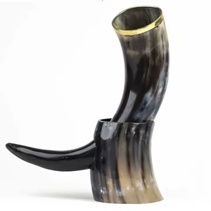 Natural Handcrafted Eco Friendly High Quality <b>Viking</b> Drinking <b>Horn</b> with <b>Horn</b> Stand Waterproof Business Gift for Home Restaurants - Product Image 2