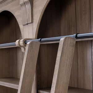 Handcrafted Traditional Solid Wood <b>Bookcase</b> Three Section Ladder Durable Freestanding for Apartment Home <b>Library</b> Living Room - Product Image 6