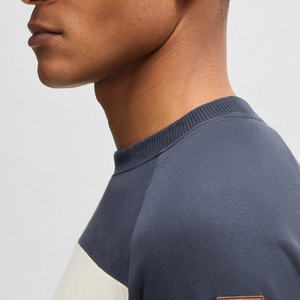 Sweat-shirt pour homme en tissu éponge de coton, coupe décontractée, prix d'usine 2026, avec design à blocs de couleur et logo personnalisé, décontracté - Product Image 5