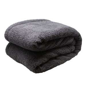 Couverture Raschel Henry's OMBR CORD 150x200cm Gris avec envers en Sherpa - Product Image 2