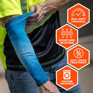 Manchons de bras de compression personnalisés OEM Matériau respirant protégé contre les UV pour l'été avec logo et marque de distributeur - Product Image 3