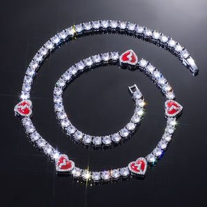 Chaîne cubaine en or plaqué 14 carats avec diamant rond de clarté VVS, design de paix, bijoux de fiançailles - Product Image 3