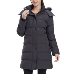 Parka d'hiver réversible pour femme veste à manches longues en coton épais à capuche rembourré vêtements d'extérieur surdimensionnés avec décoration de Logo - Product Image 3