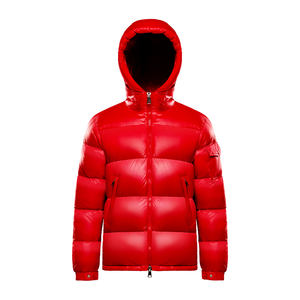 Chaqueta acolchada de diseñador personalizada para hombre de alta calidad 100% poliéster brillante burbuja Puffer con capucha y cremallera de invierno estilo Hip Hop - Product Image 2