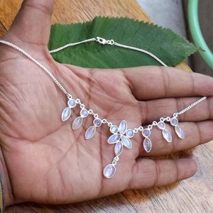 JESSICA การสร้างที่สง่างาม925เงินรุ้งหินมูนสโตนกับหนามเตยทองชุบจี้ดีและของขวัญเสน่ห์สำหรับเธอ - Product Image 3