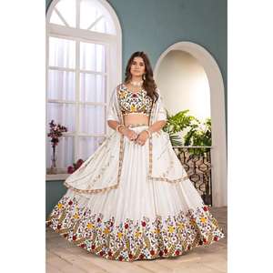 High Quality Fashion Lehenga Choli with Chinnon Fabric <b>Beautiful</b> Embroidery Ideal for Engagement Party and Festival Occasion - Product Image 2